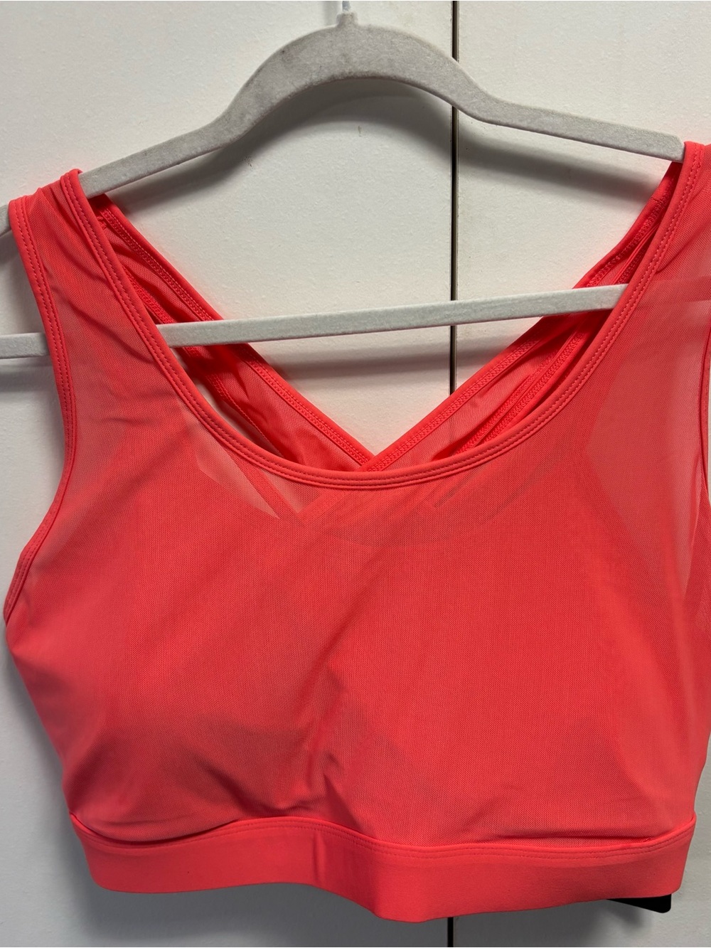 Fabletics NWT sports bra 2X salmon pink balletcore barbiecore gym girl